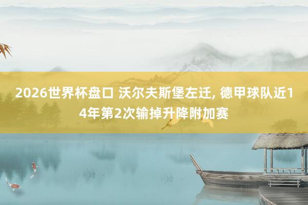 2026世界杯盘口 沃尔夫斯堡左迁, 德甲球队近14年第2次输掉升降附加赛