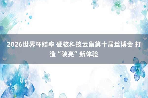 2026世界杯赔率 硬核科技云集第十届丝博会 打造“陕亮”新体验