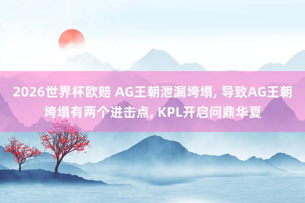 2026世界杯欧赔 AG王朝泄漏垮塌, 导致AG王朝垮塌有两个进击点, KPL开启问鼎华夏