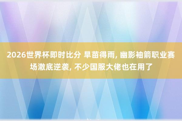 2026世界杯即时比分 旱苗得雨, 幽影袖箭职业赛场澈底逆袭, 不少国服大佬也在用了