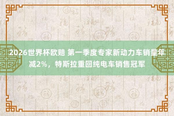 2026世界杯欧赔 第一季度专家新动力车销量年减2%，特斯拉重回纯电车销售冠军
