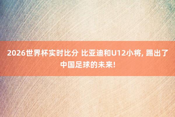 2026世界杯实时比分 比亚迪和U12小将, 踢出了中国足球的未来!