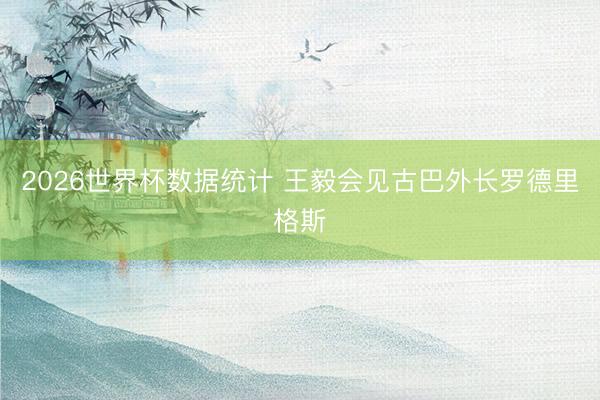 2026世界杯数据统计 王毅会见古巴外长罗德里格斯