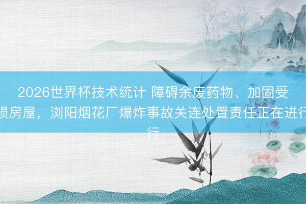 2026世界杯技术统计 障碍余废药物、加固受损房屋,浏阳烟花厂爆炸事故关连处置责任正在进行